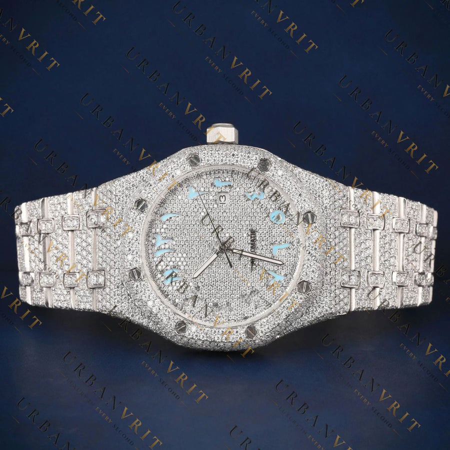 Arabic Dial Watch VVS1 D Color Moissanite Watch