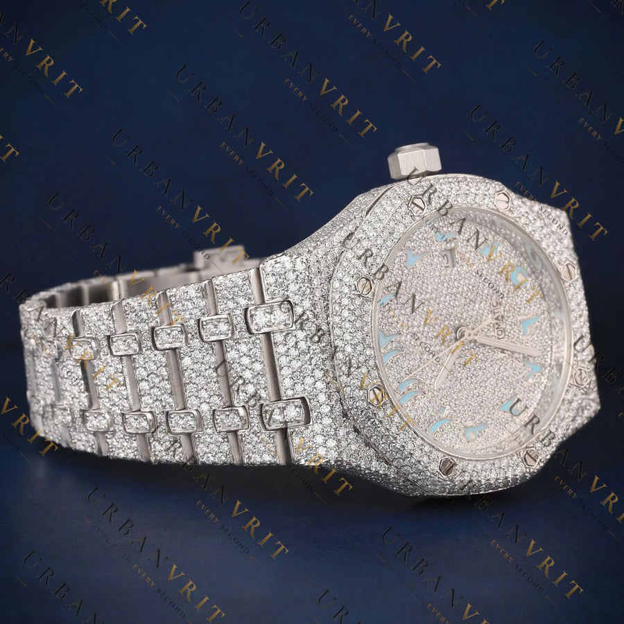 Arabic Dial Watch VVS1 D Color Moissanite Watch
