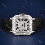 Square Roman Dial VVS1 D Color Moissanite Watch