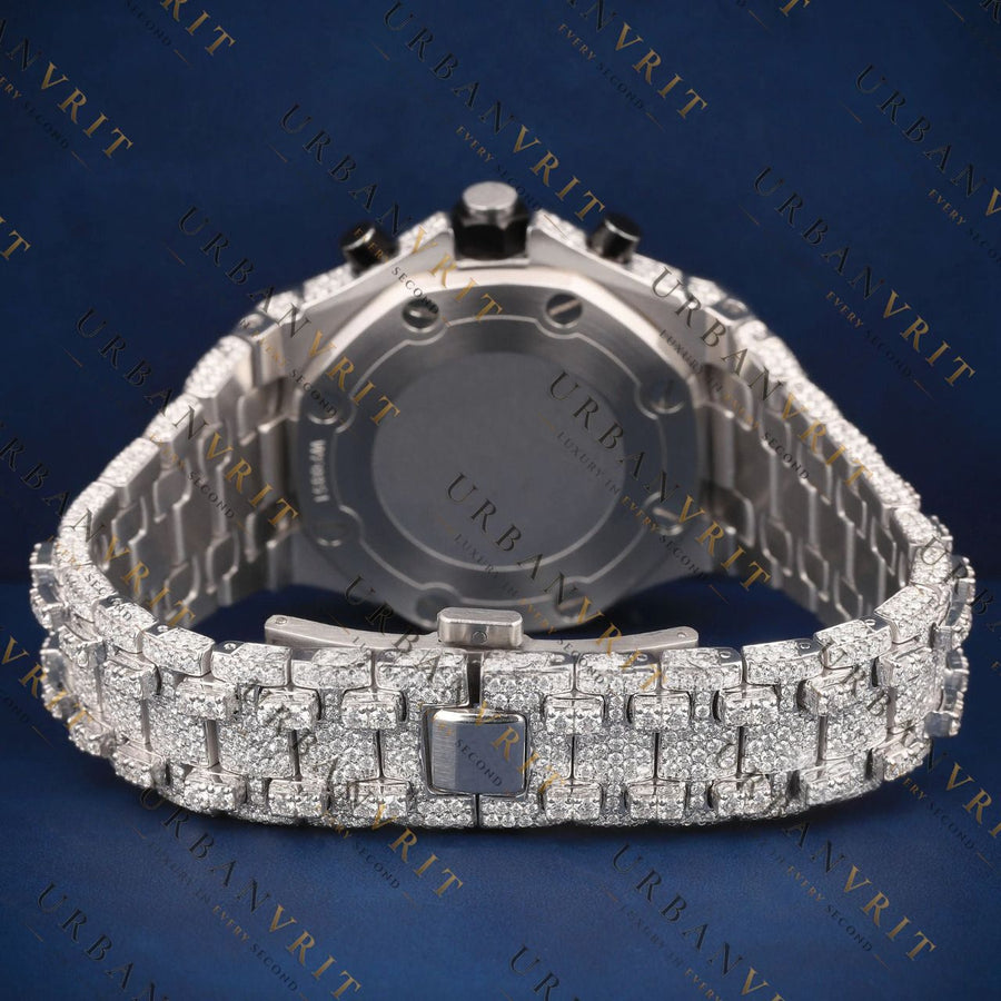 Iced Out Chronograph VVS1 D Color Moissanite Watch