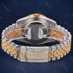 Two Tone Arabic Dial VVS1 D Color Moissanite Watch