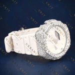 White G Shock VVS1 D Color Moissanite Watch