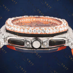 Rose Gold Chronograph VVS1 D Color Moissanite Watch