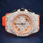 Rose Gold Chronograph VVS1 D Color Moissanite Watch