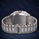 Two Tone Rose Gold Iced Out VVS1 D Color Moissanite Watch