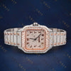 Two Tone Rose Gold Square VVS1 D Color Moissanite Watch