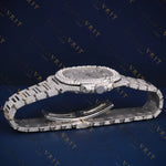 Silver Dial VVS1 D Color Moissanite Watch