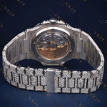 Silver Dial VVS1 D Color Moissanite Watch