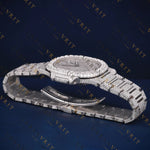 Silver Dial VVS1 D Color Moissanite Watch