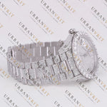 Silver Day-Date VVS1 D Color Moissanite Watch