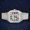 Silver Roman Dial VVS1 D Color Moissanite Watch