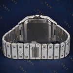Silver Roman Dial VVS1 D Color Moissanite Watch