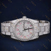 Pink Arabic Dial VVS1 D Color Moissanite Watch