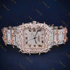Rose Gold Thorn Bezel VVS1 D Color Moissanite Watch