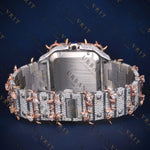 Rose Gold Thorn Bezel VVS1 D Color Moissanite Watch
