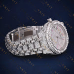 Pink Index Dial VVS1 D Color Moissanite Watch