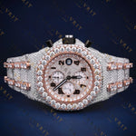 Two-Tone Chronograph VVS1 D Color Moissanite Watch