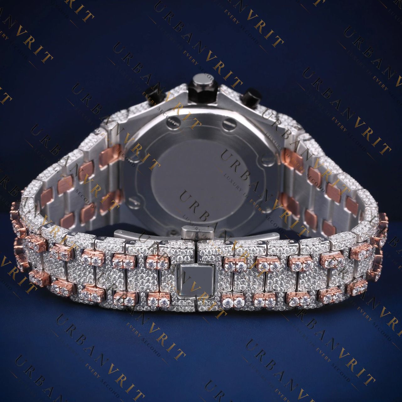 Two-Tone Chronograph VVS1 D Color Moissanite Watch