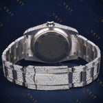 Ruby Red Marker VVS1 D Color Moissanite Day-Date Watch