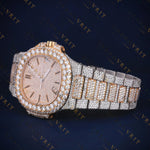 Two-Tone Rose Gold VVS1 D Color Moissanite Automatic Watch