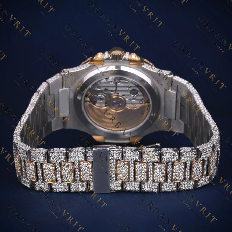 Two-Tone Rose Gold VVS1 D Color Moissanite Automatic Watch
