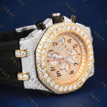 Two-Tone VVS1 D Color Moissanite Chronograph Watch