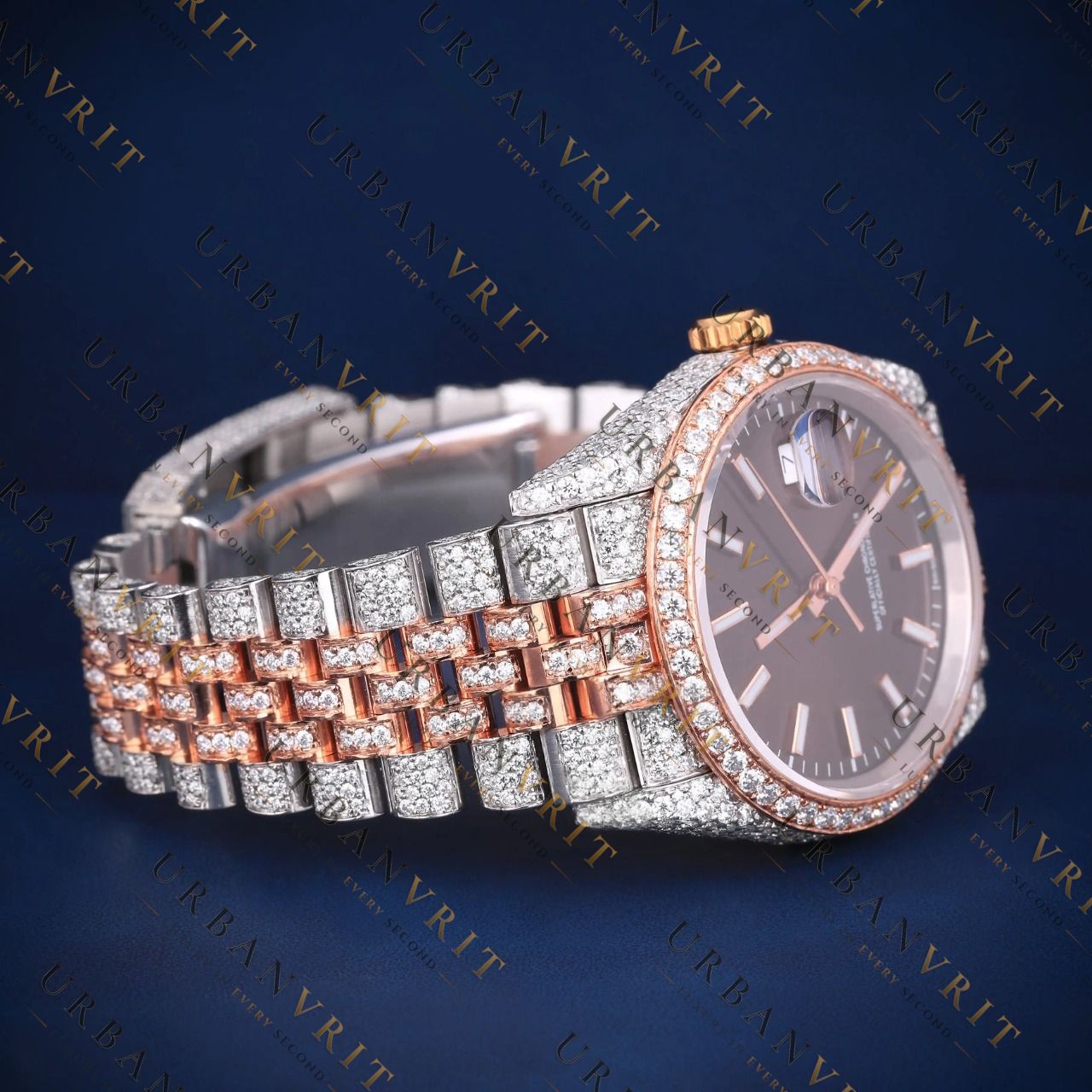 Two-Tone Dial VVS1 D Color Moissanite Watch