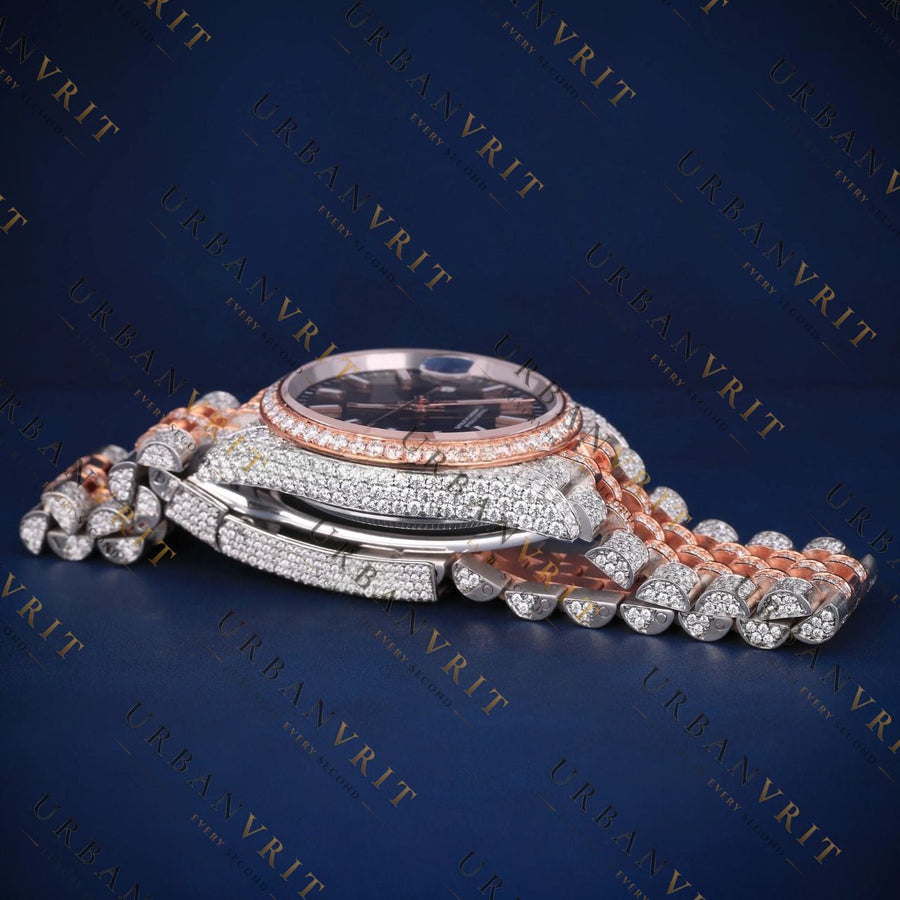 Two-Tone Dial VVS1 D Color Moissanite Watch