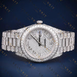 Iced Out Day-Date VVS1 D Color Moissanite Watch