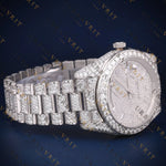 Iced Out Day-Date VVS1 D Color Moissanite Watch