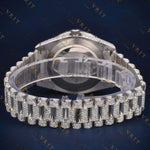 Iced Out Day-Date Roman VVS1 D Color Moissanite Watch