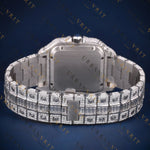 Red Dial Square VVS1 D Color Moissanite Watch