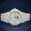 Iced Moonphase VVS1 D Color Moissanite Watch
