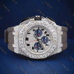 White Gold Iced-Out VVS1 D Color Moissanite Watch