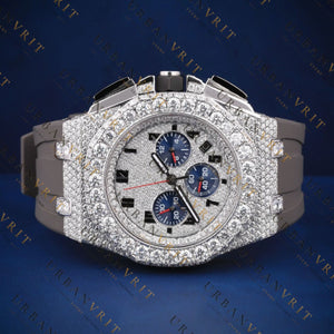 White Gold Iced-Out VVS1 D Color Moissanite Watch