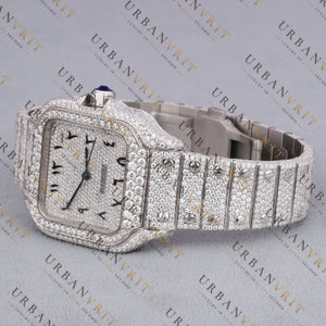 Square Iced-Out VVS1 D Color Moissanite Watch