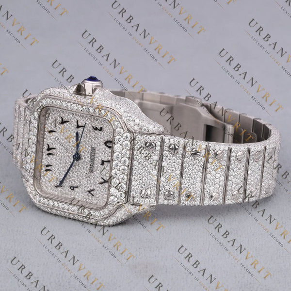 Square Iced-Out VVS1 D Color Moissanite Watch