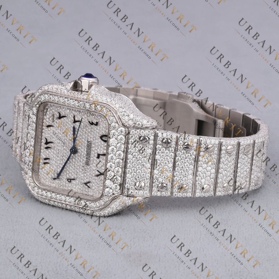Square Iced-Out VVS1 D Color Moissanite Watch