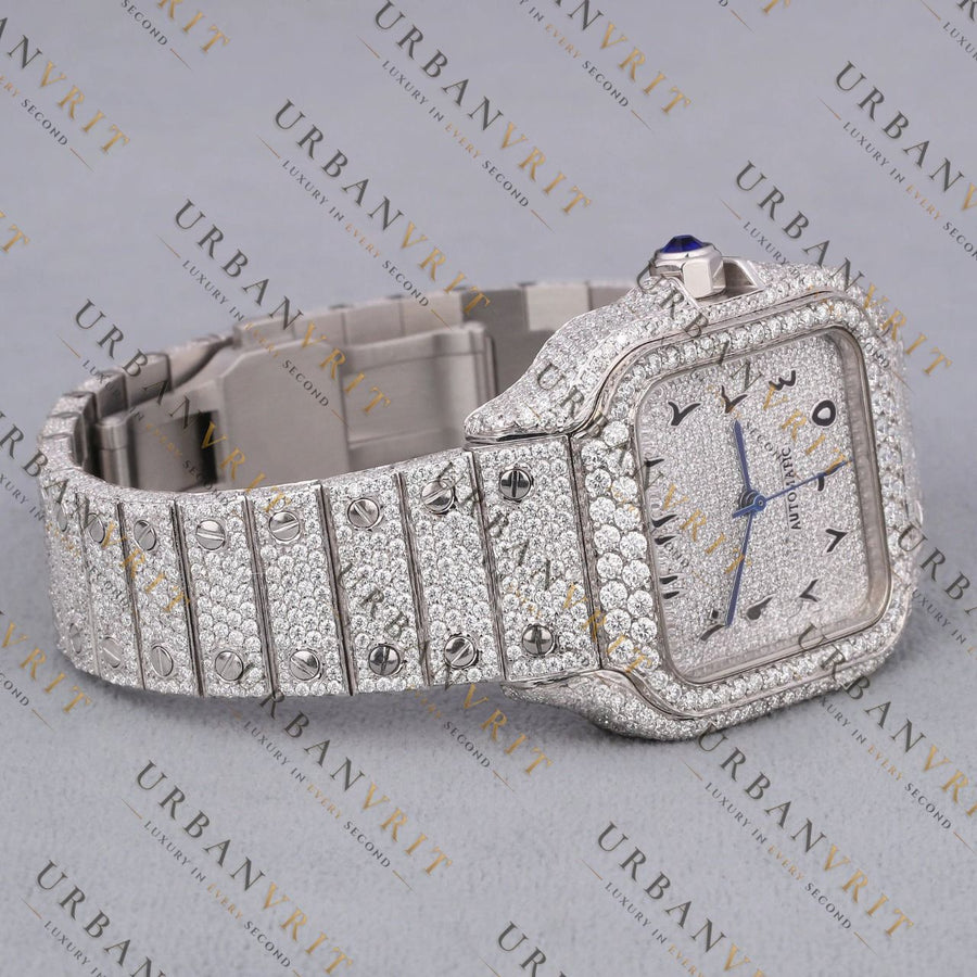 Square Iced-Out VVS1 D Color Moissanite Watch