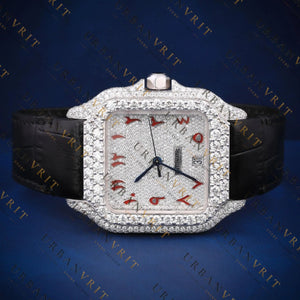 Square Iced-Out VVS1 D Color Moissanite Watch
