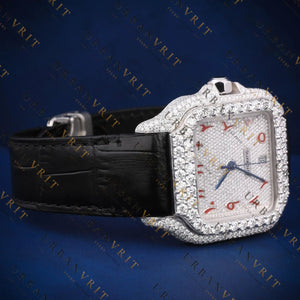Square Iced-Out VVS1 D Color Moissanite Watch