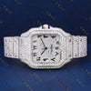 Square White Gold Iced-Out VVS1 D Color Moissanite Watch