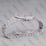 Fully Iced Out Moissanite Watch VVS1 D Color Silver