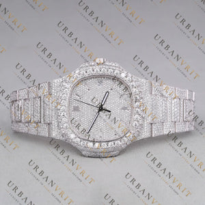 Iced Out VVS1 D Color Moissanite Automatic Watch