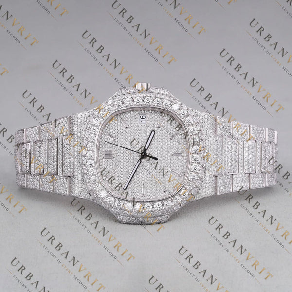 Iced Out VVS1 D Color Moissanite Automatic Watch