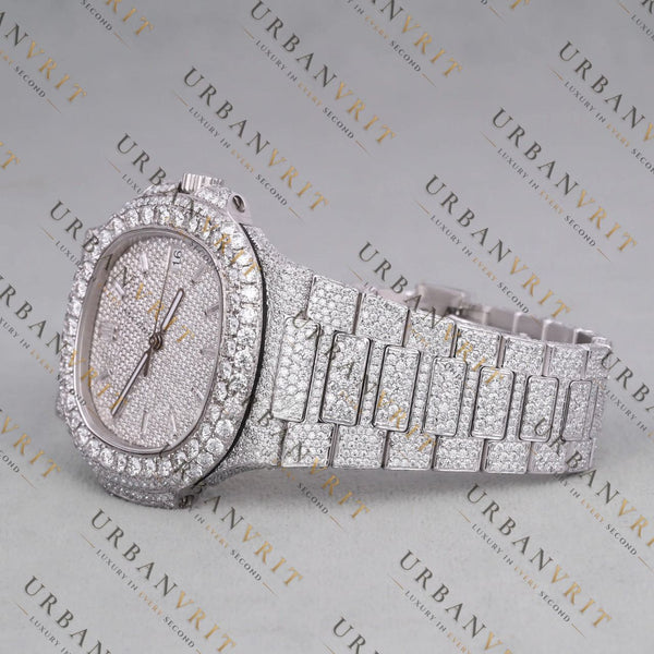 Iced Out VVS1 D Color Moissanite Automatic Watch
