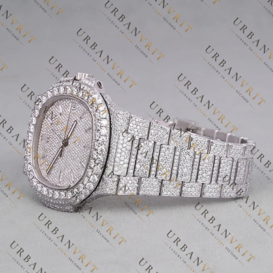 Iced Out VVS1 D Color Moissanite Automatic Watch