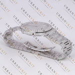 White Gold Moissanite Watch VVS1 D Color Fully Iced