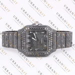 Black Moissanite Watch VVS1 Black Diamond Fully Iced