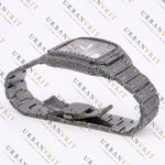 Black Moissanite Watch VVS1 Black Diamond Fully Iced
